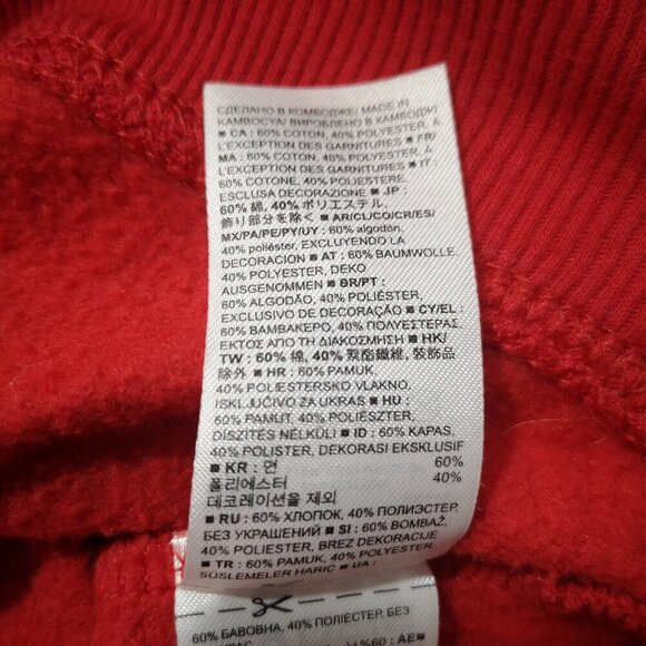 Gap Ladies Size Large Red Fleece Lined Round Neck Straight Fit Sweat Top - Picture 7 of 14